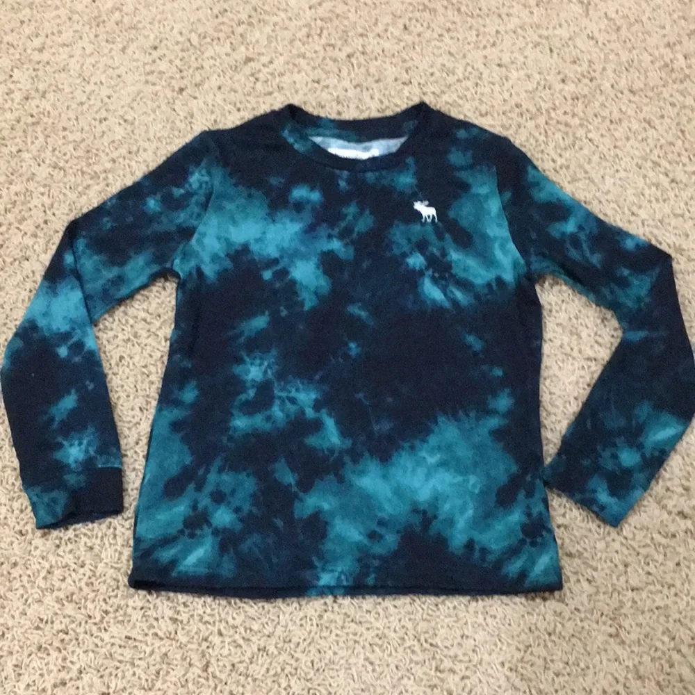 abercrombie kids Teal & Navy Tie-Dye Long Sleeve Top
